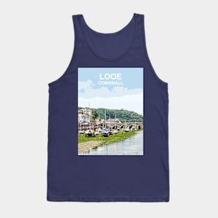 Looe Cornwall. Cornish gift. Travel poster Tank Top